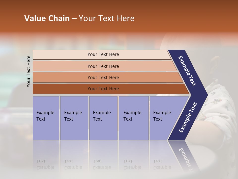 A Baby Sitting At A Table Playing With A Toy PowerPoint Template