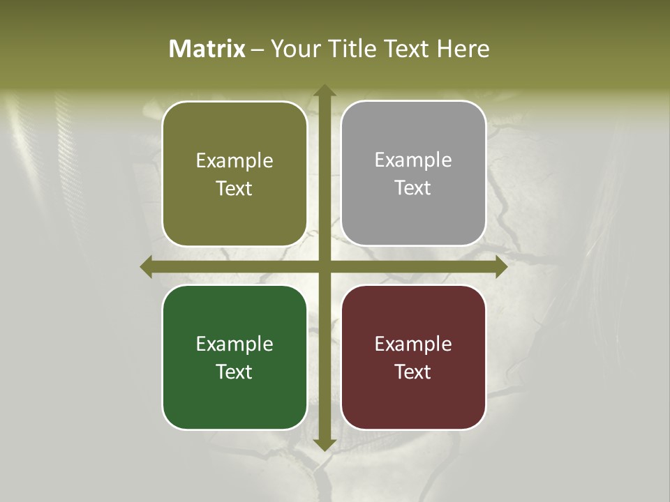 Global Warming Concept: Face Of Woman With Cracked Skin PowerPoint Template