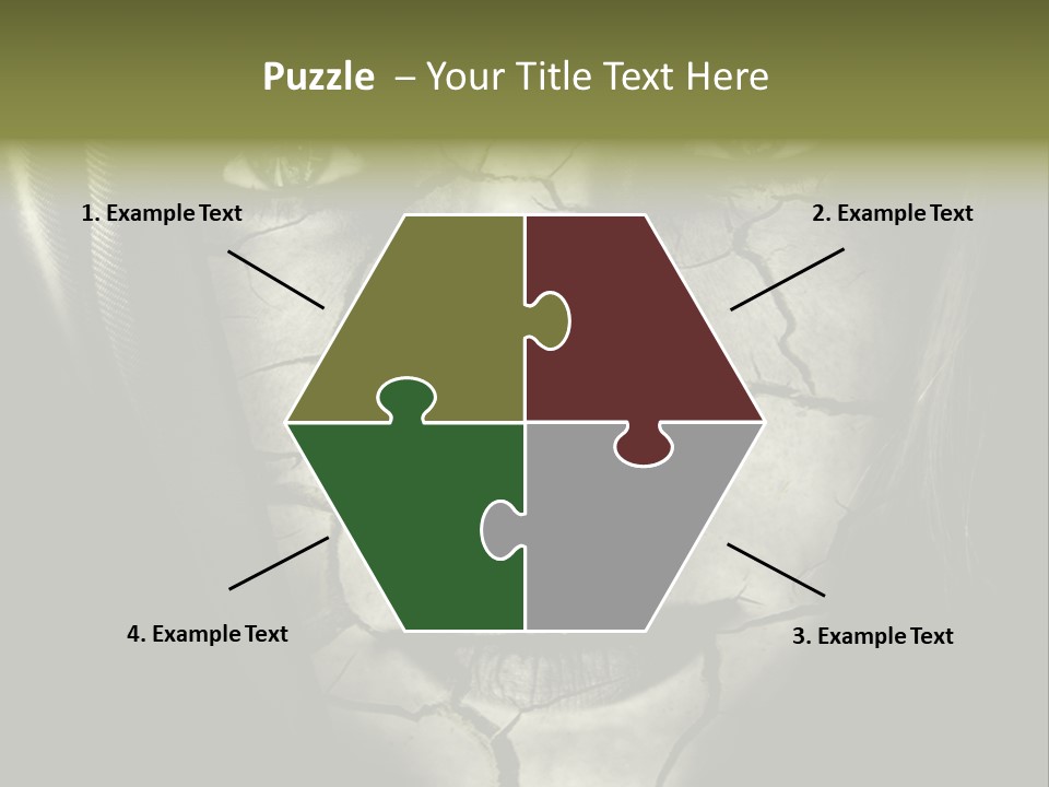 Global Warming Concept: Face Of Woman With Cracked Skin PowerPoint Template