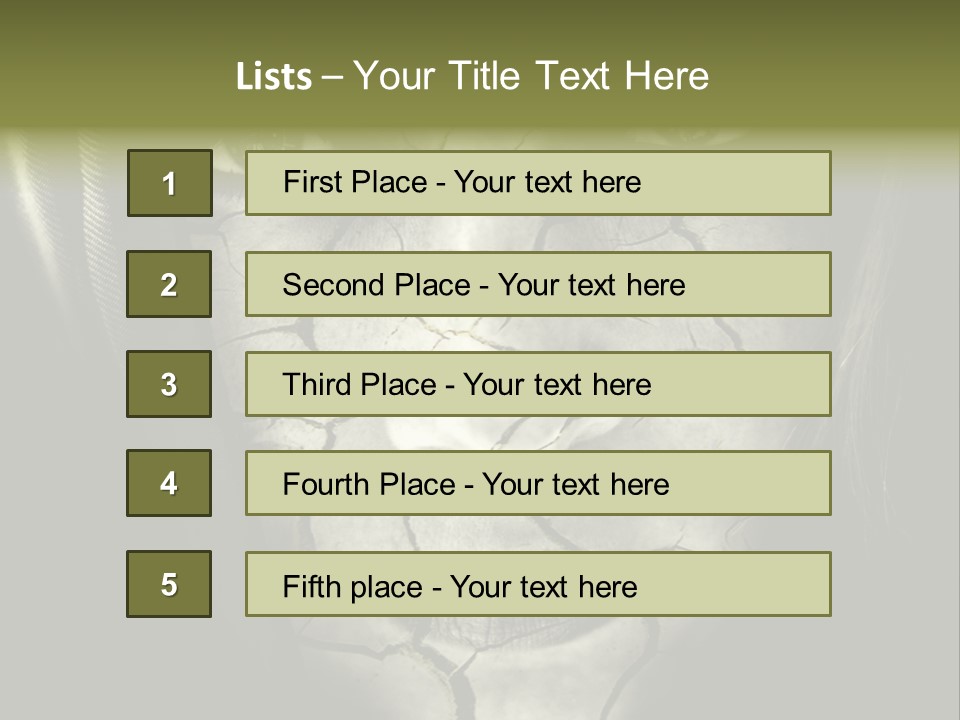 Global Warming Concept: Face Of Woman With Cracked Skin PowerPoint Template