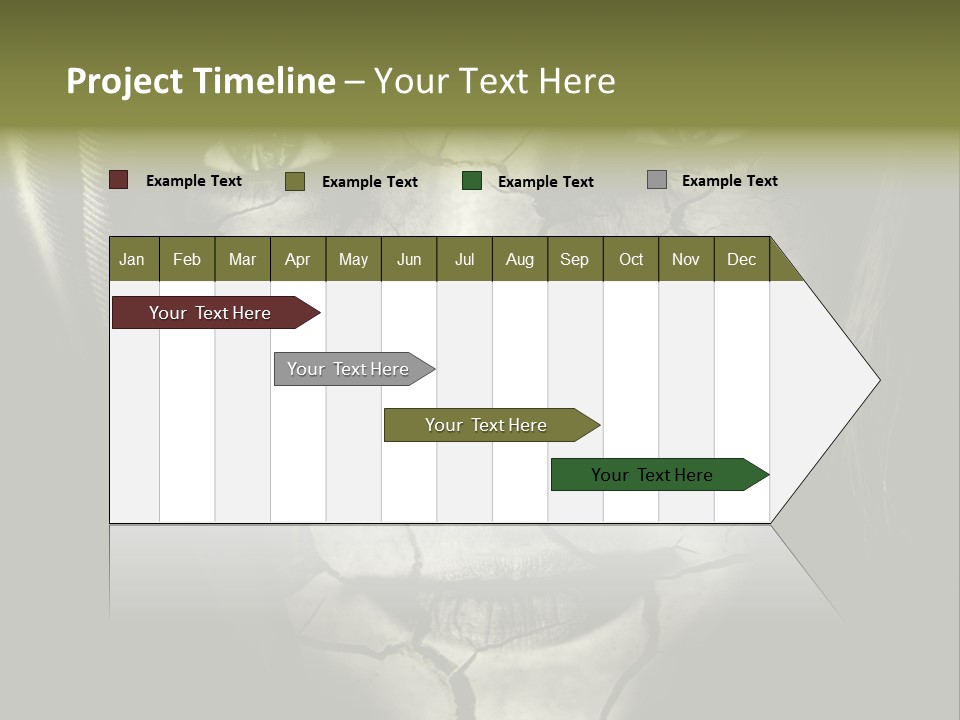 Global Warming Concept: Face Of Woman With Cracked Skin PowerPoint Template