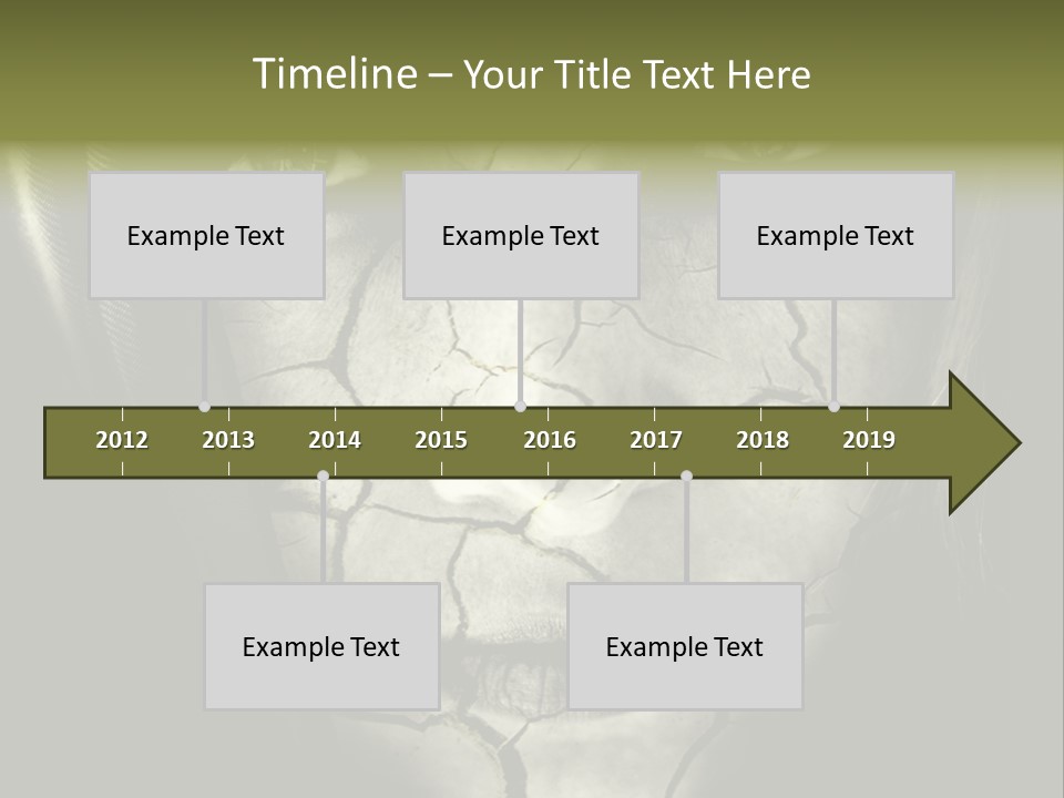 Global Warming Concept: Face Of Woman With Cracked Skin PowerPoint Template