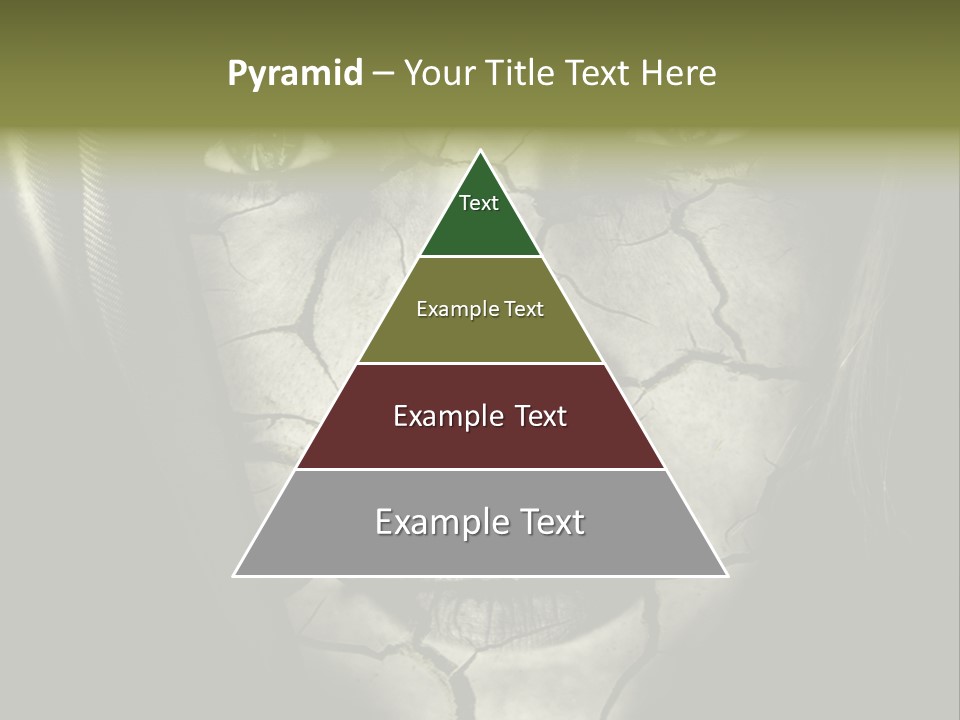 Global Warming Concept: Face Of Woman With Cracked Skin PowerPoint Template