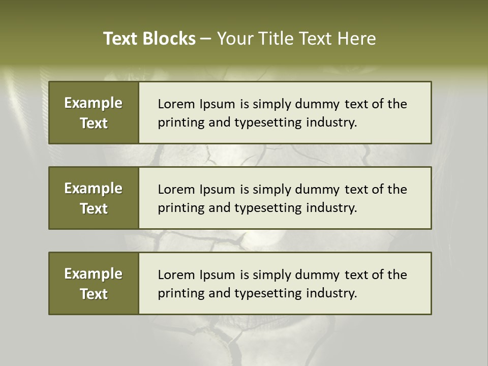 Global Warming Concept: Face Of Woman With Cracked Skin PowerPoint Template