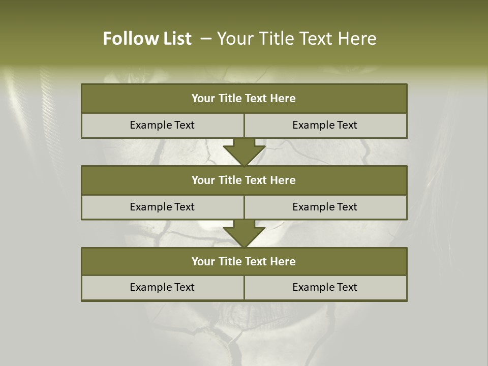 Global Warming Concept: Face Of Woman With Cracked Skin PowerPoint Template