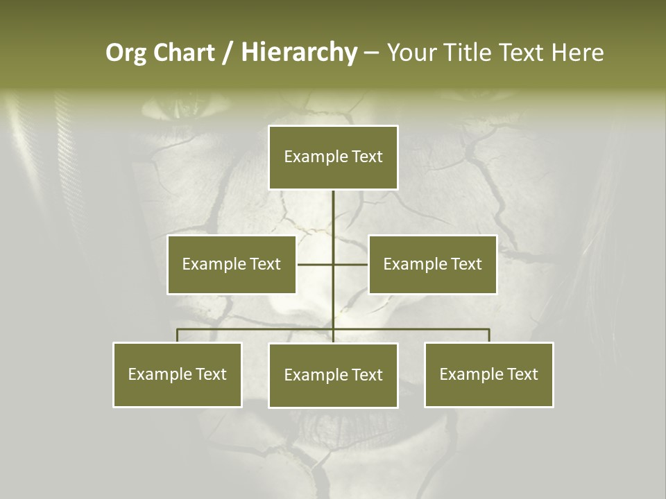 Global Warming Concept: Face Of Woman With Cracked Skin PowerPoint Template