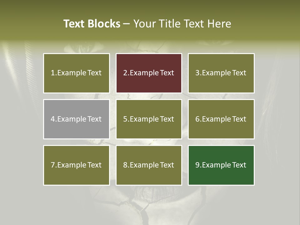 Global Warming Concept: Face Of Woman With Cracked Skin PowerPoint Template