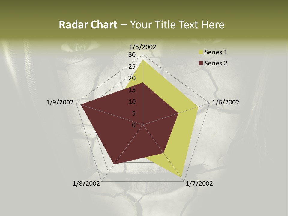Global Warming Concept: Face Of Woman With Cracked Skin PowerPoint Template