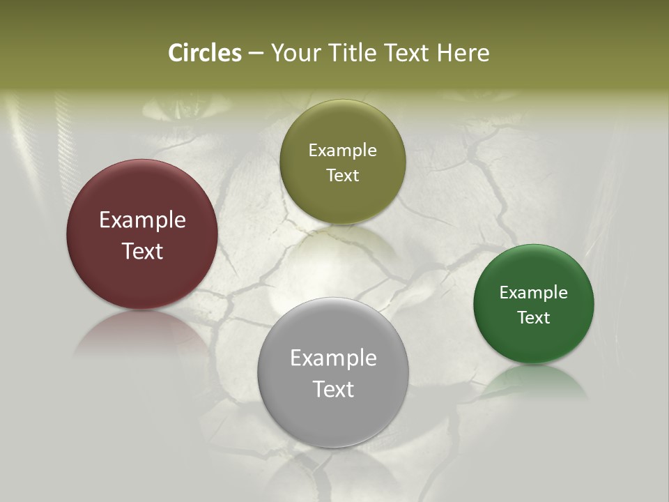 Global Warming Concept: Face Of Woman With Cracked Skin PowerPoint Template