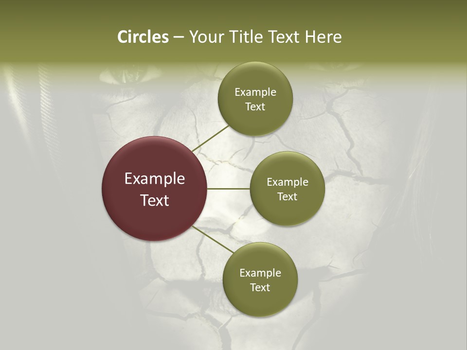 Global Warming Concept: Face Of Woman With Cracked Skin PowerPoint Template