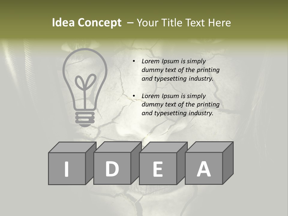 Global Warming Concept: Face Of Woman With Cracked Skin PowerPoint Template