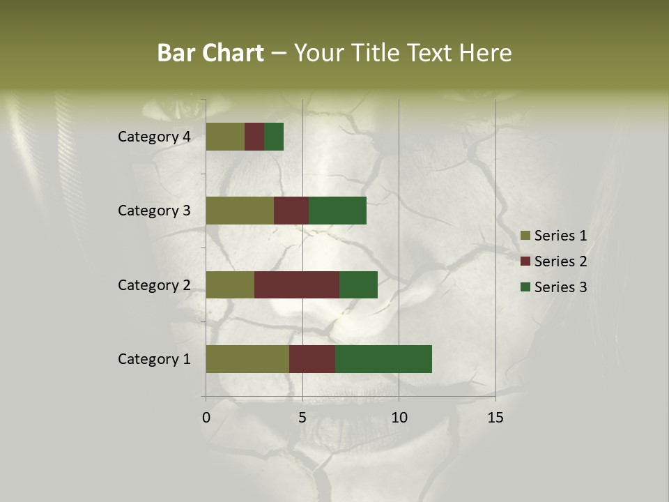 Global Warming Concept: Face Of Woman With Cracked Skin PowerPoint Template