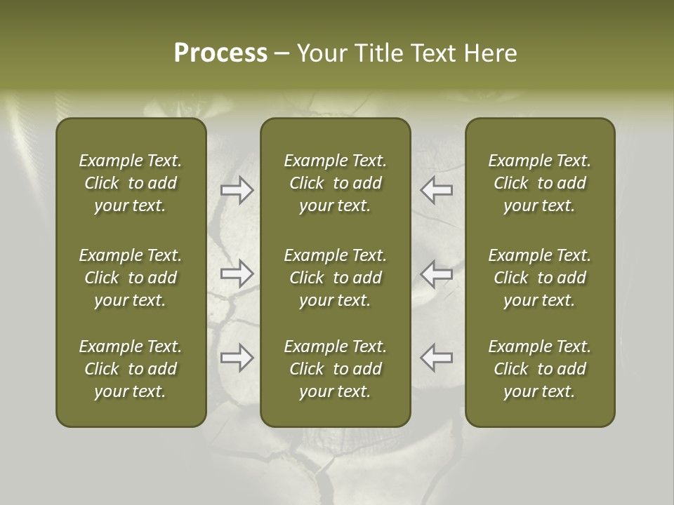 Global Warming Concept: Face Of Woman With Cracked Skin PowerPoint Template