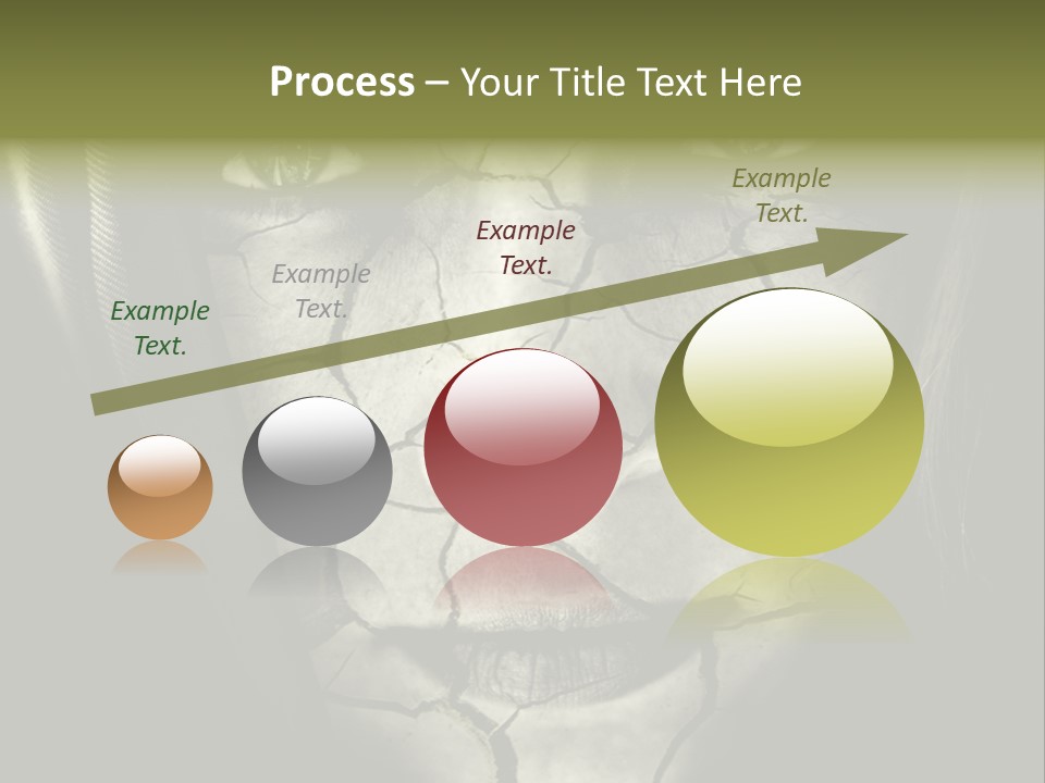 Global Warming Concept: Face Of Woman With Cracked Skin PowerPoint Template