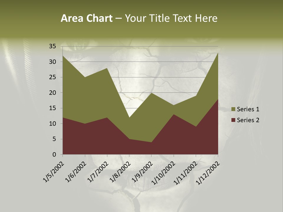 Global Warming Concept: Face Of Woman With Cracked Skin PowerPoint Template