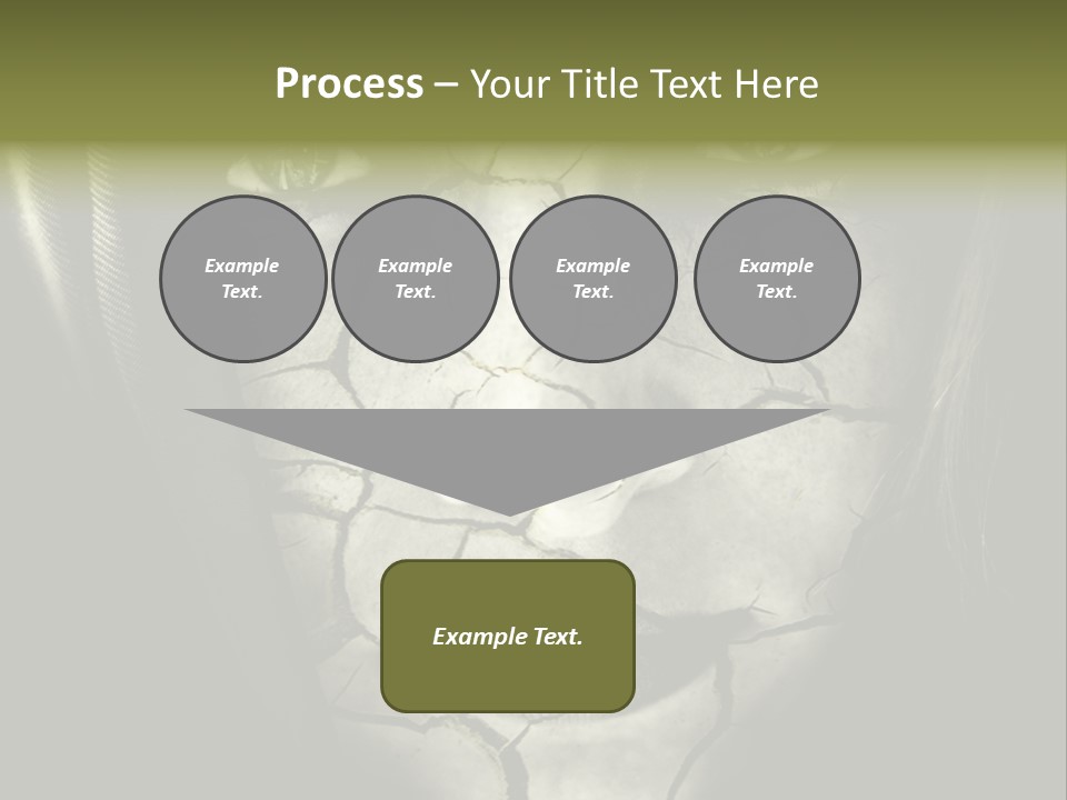 Global Warming Concept: Face Of Woman With Cracked Skin PowerPoint Template