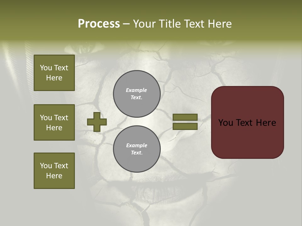 Global Warming Concept: Face Of Woman With Cracked Skin PowerPoint Template
