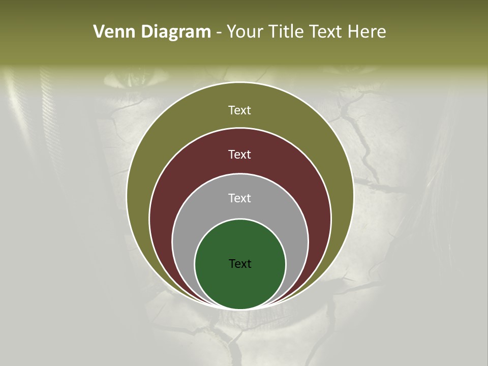 Global Warming Concept: Face Of Woman With Cracked Skin PowerPoint Template