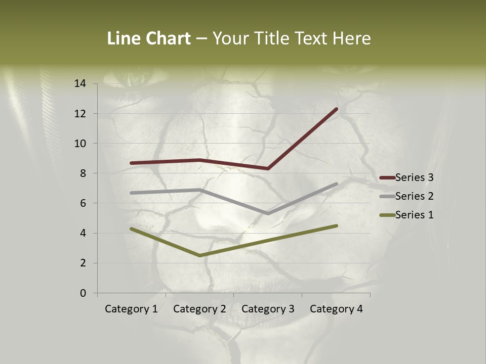 Global Warming Concept: Face Of Woman With Cracked Skin PowerPoint Template