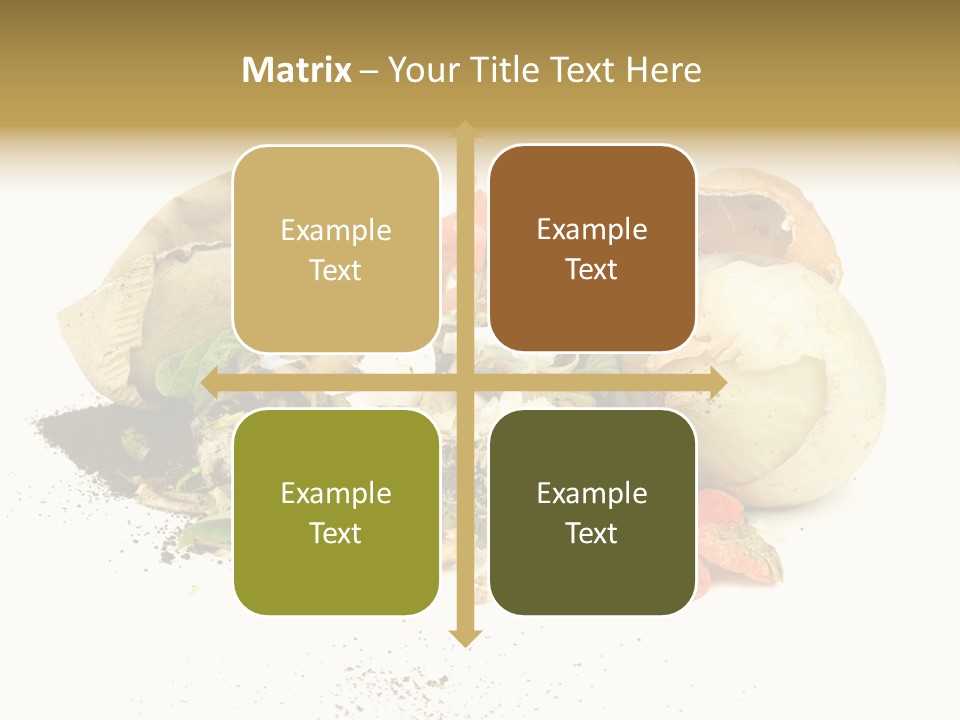 Compost Heap For Organic And Biodynamic Gardening Isolated On White PowerPoint Template