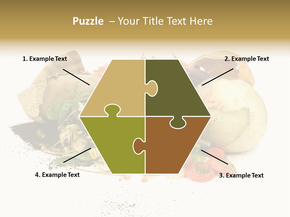 Compost Heap For Organic And Biodynamic Gardening Isolated On White PowerPoint Template