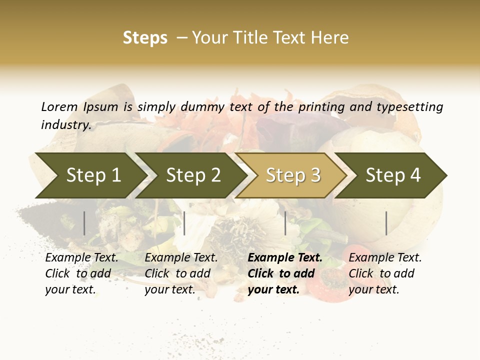 Compost Heap For Organic And Biodynamic Gardening Isolated On White PowerPoint Template