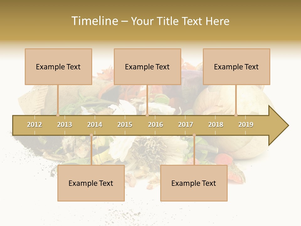 Compost Heap For Organic And Biodynamic Gardening Isolated On White PowerPoint Template