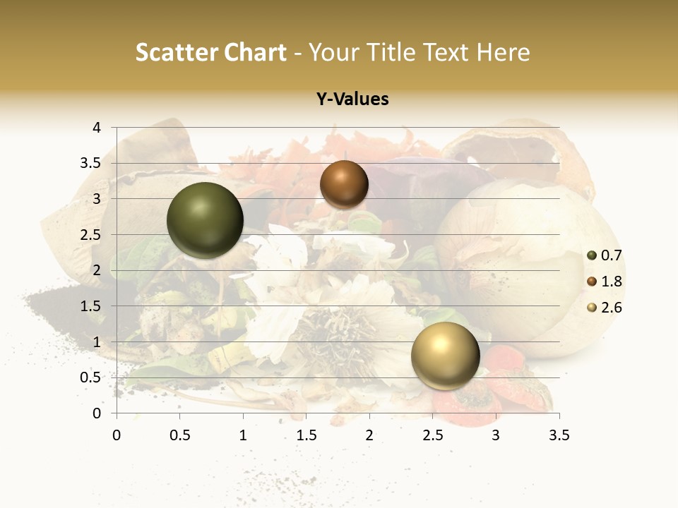 Compost Heap For Organic And Biodynamic Gardening Isolated On White PowerPoint Template
