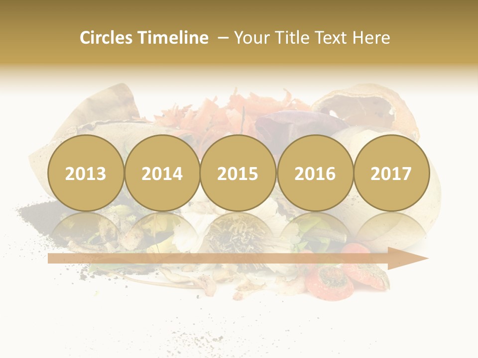 Compost Heap For Organic And Biodynamic Gardening Isolated On White PowerPoint Template