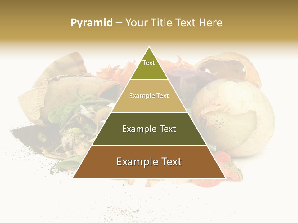 Compost Heap For Organic And Biodynamic Gardening Isolated On White PowerPoint Template