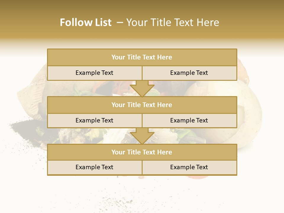 Compost Heap For Organic And Biodynamic Gardening Isolated On White PowerPoint Template