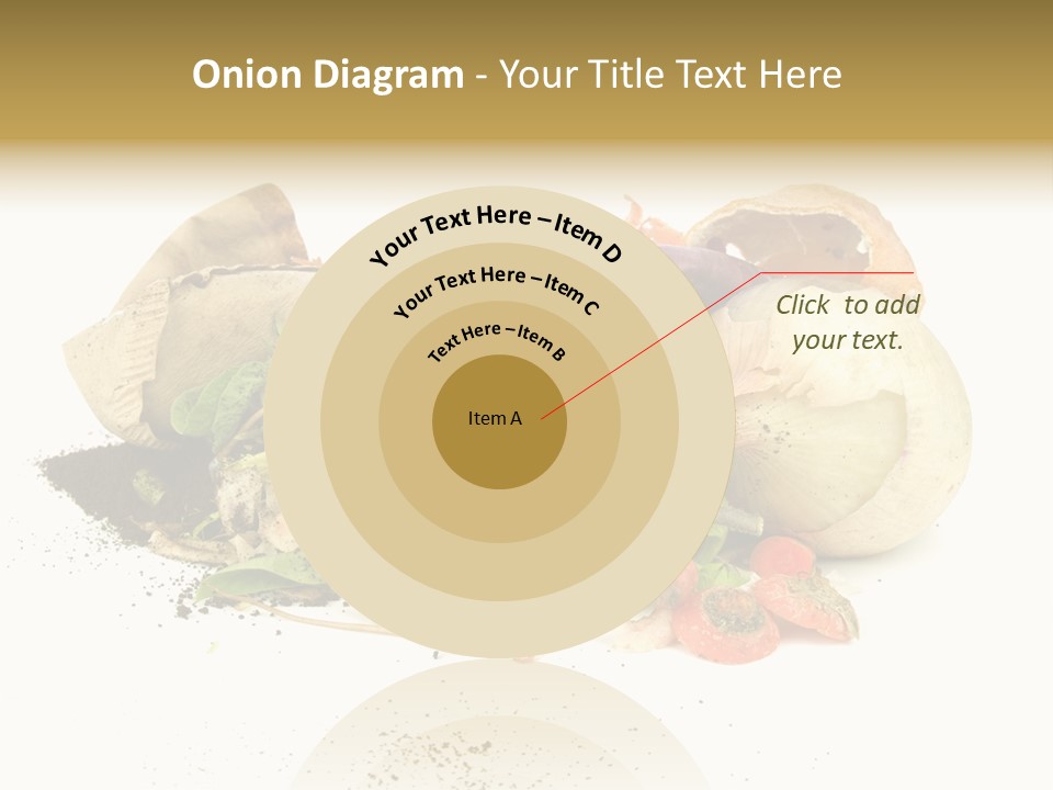 Compost Heap For Organic And Biodynamic Gardening Isolated On White PowerPoint Template