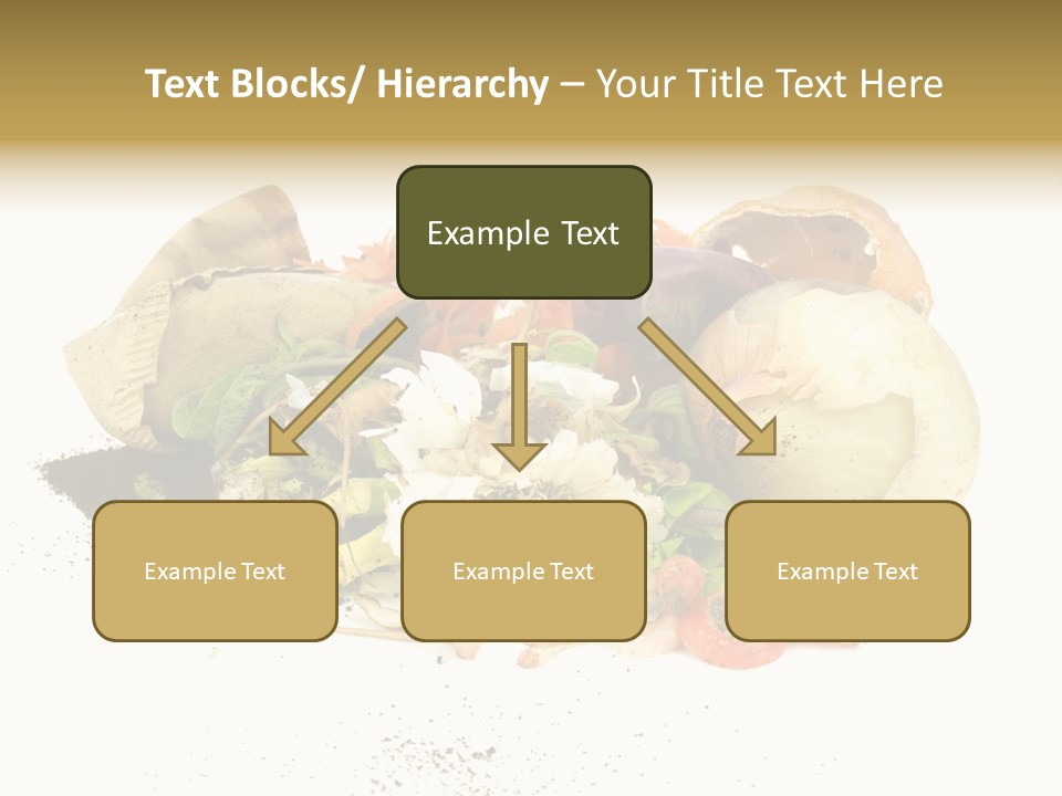 Compost Heap For Organic And Biodynamic Gardening Isolated On White PowerPoint Template