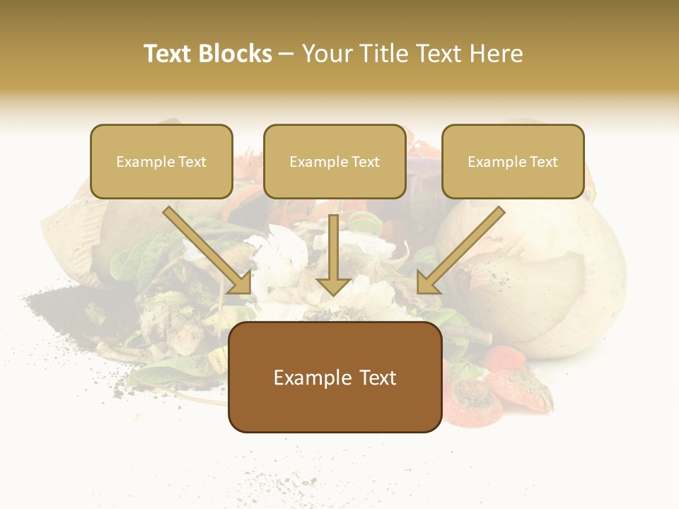 Compost Heap For Organic And Biodynamic Gardening Isolated On White PowerPoint Template