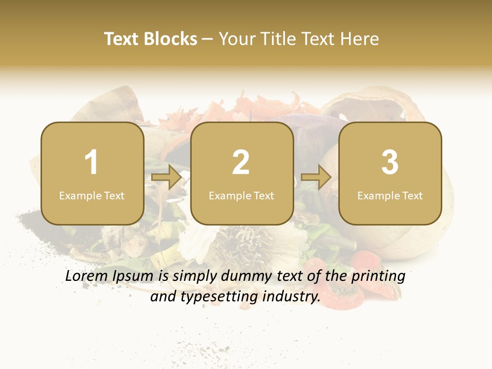 Compost Heap For Organic And Biodynamic Gardening Isolated On White PowerPoint Template