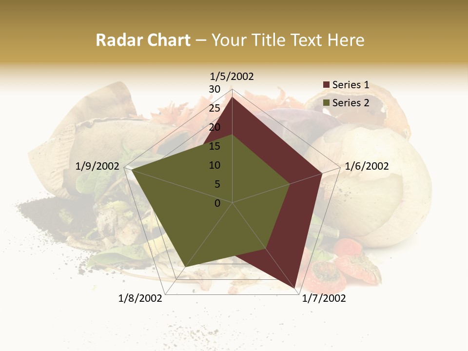 Compost Heap For Organic And Biodynamic Gardening Isolated On White PowerPoint Template