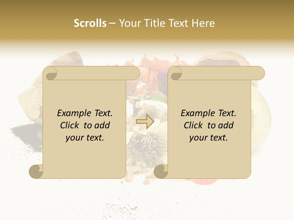 Compost Heap For Organic And Biodynamic Gardening Isolated On White PowerPoint Template