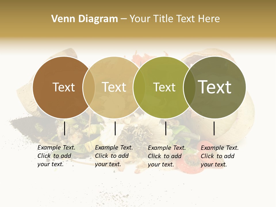 Compost Heap For Organic And Biodynamic Gardening Isolated On White PowerPoint Template