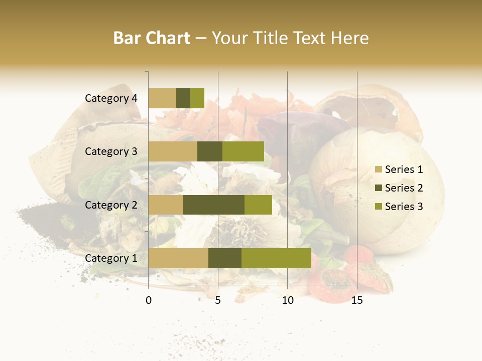 Compost Heap For Organic And Biodynamic Gardening Isolated On White PowerPoint Template