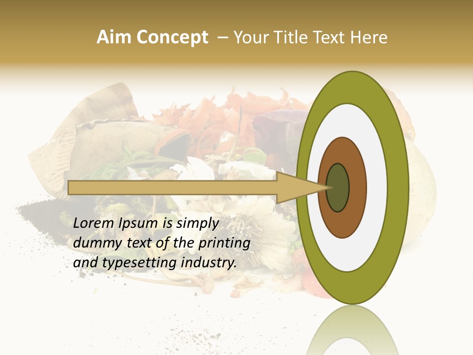 Compost Heap For Organic And Biodynamic Gardening Isolated On White PowerPoint Template