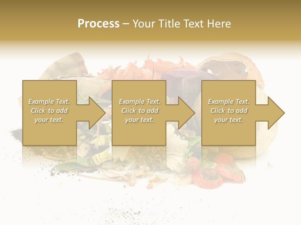 Compost Heap For Organic And Biodynamic Gardening Isolated On White PowerPoint Template