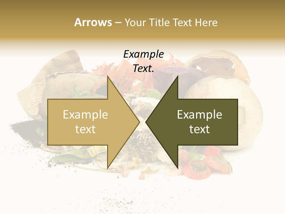 Compost Heap For Organic And Biodynamic Gardening Isolated On White PowerPoint Template