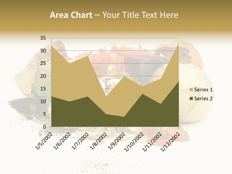 Compost Heap For Organic And Biodynamic Gardening Isolated On White PowerPoint Template