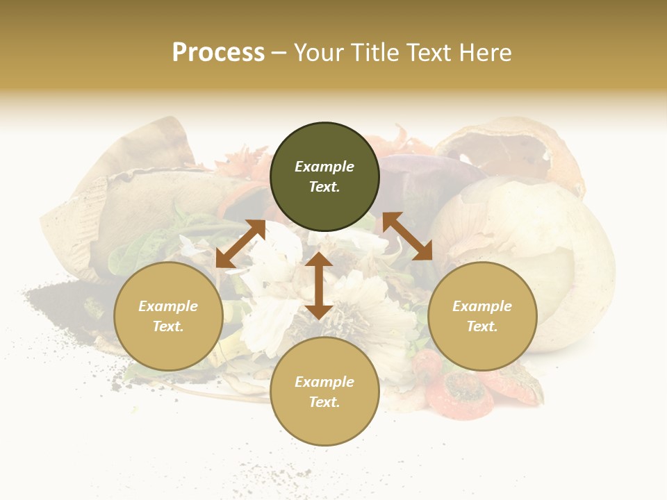Compost Heap For Organic And Biodynamic Gardening Isolated On White PowerPoint Template
