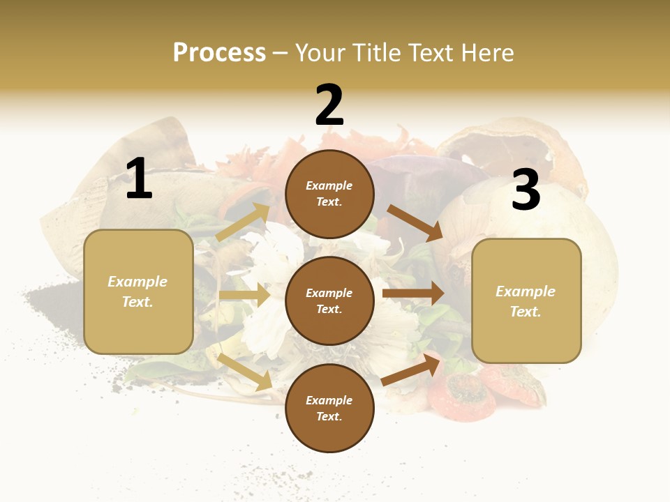 Compost Heap For Organic And Biodynamic Gardening Isolated On White PowerPoint Template