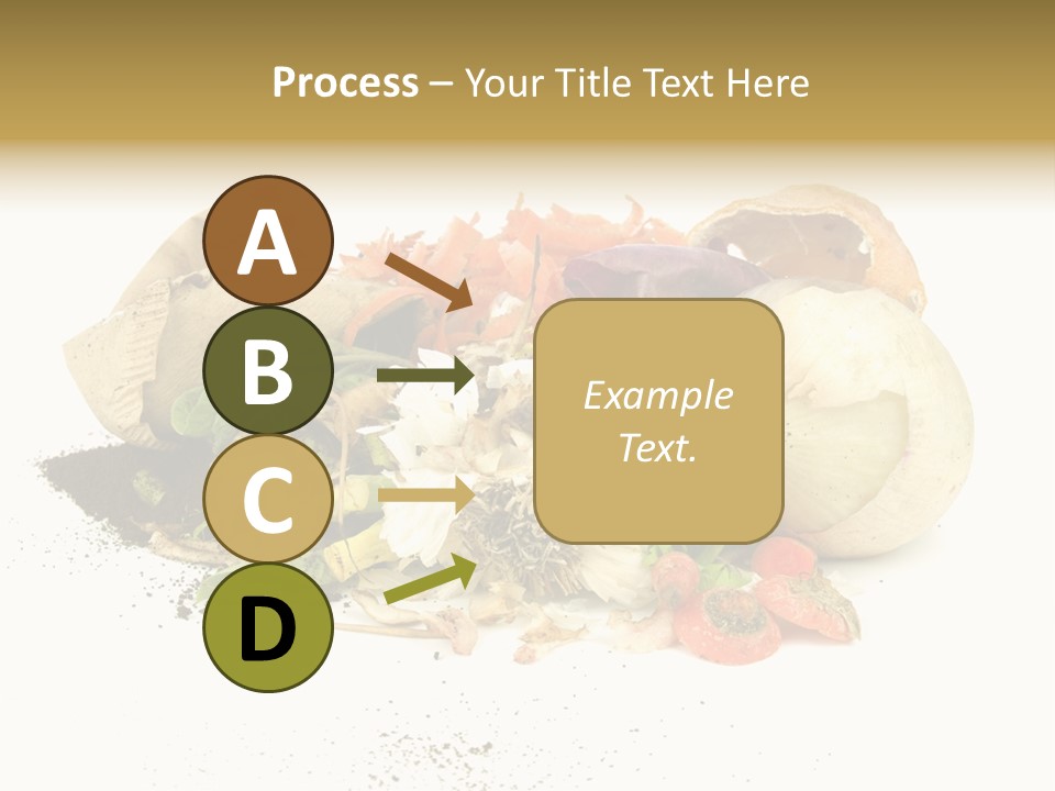 Compost Heap For Organic And Biodynamic Gardening Isolated On White PowerPoint Template