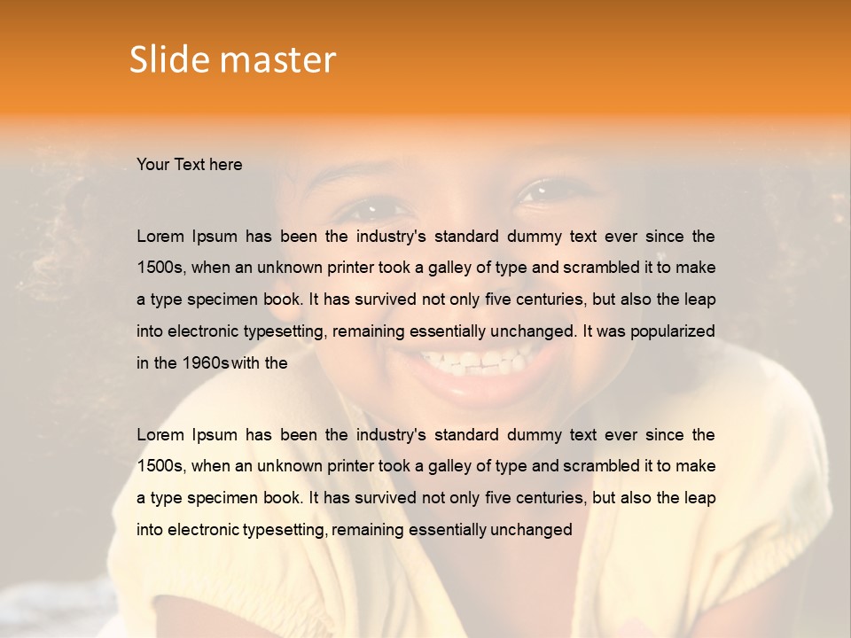 Happy African American Child PowerPoint Template