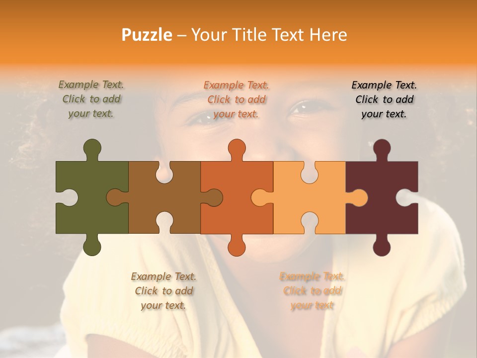 Happy African American Child PowerPoint Template