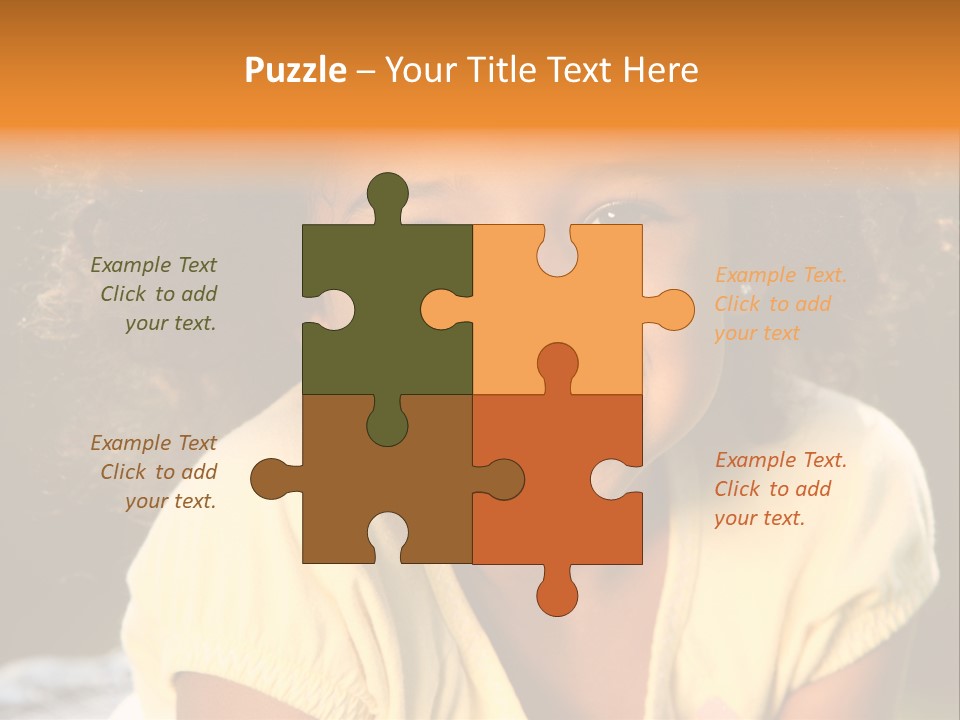 Happy African American Child PowerPoint Template