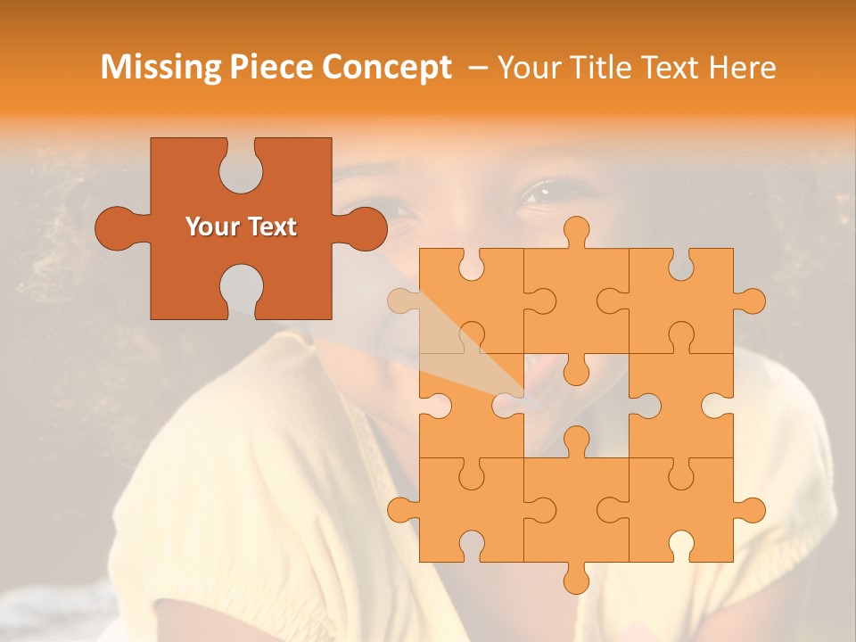 Happy African American Child PowerPoint Template